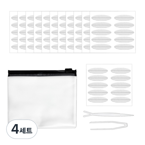 다크니스 누드 아이업 쌍꺼풀테이프 B 240p 세트, 4세트, 혼합색상