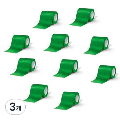 데이바이데이 바른생활이야기 밴드 7.5cm x 4.5m 그린, 3개, 10개입