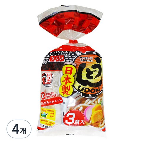 이츠키 우동 3인분, 627g, 4개