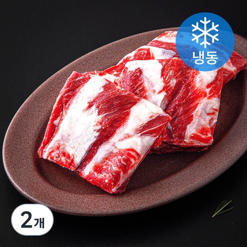 미국산 등갈비 탕 구이용 (냉동), 1kg, 2개
