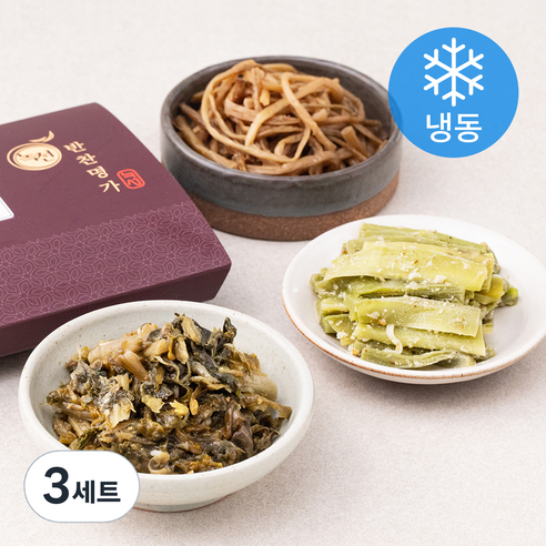 녹선 가정식 나물 반찬 맛궁채나물볶음 100g + 건고구마순볶음 100g + 맛된장시래기볶음 100g 3종 세트(냉동), 3세트