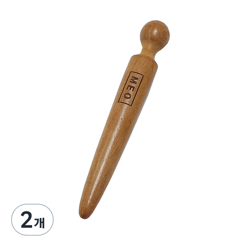 MEO 우드 마사지 장미목 펜슬괄사, 2개
