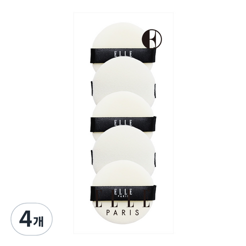 ELLE PARIS 국내산 파우더 미니 퍼프 5p, 4개, 무량