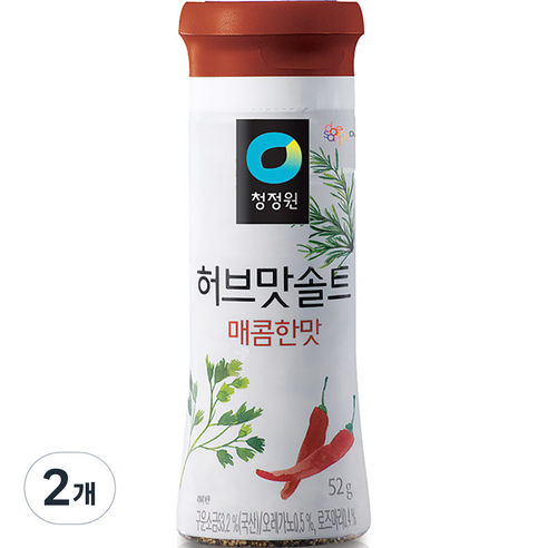 대상 청정원 허브맛솔트 매콤한맛, 2개, 52g