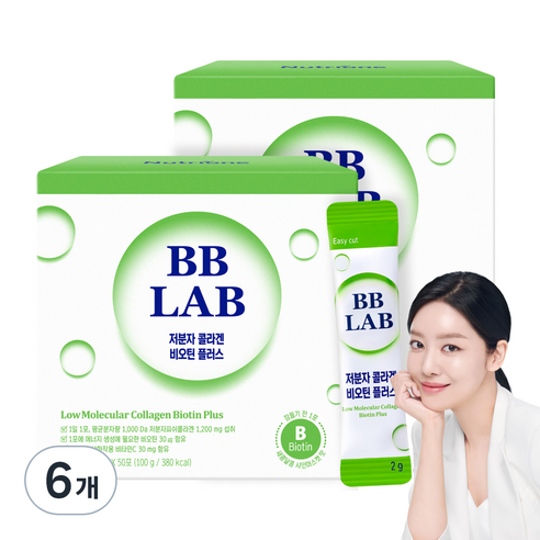 비비랩 저분자 콜라겐 비오틴 플러스 50p, 50회분, 6개
