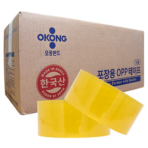 오공본드 OPP 경포장 박스 테이프 50m x 48mm, 50개입