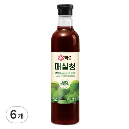 백설 매실청, 1.025kg, 1개입, 6개
