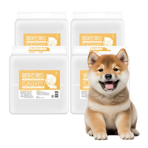 영마진 강아지 배변패드 베이직 18g, 100개입, 4개