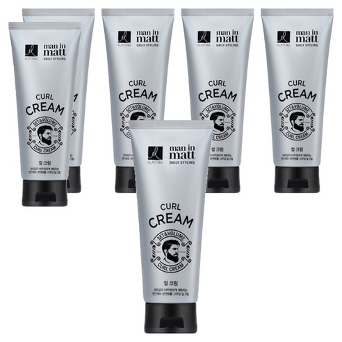 엘라스틴 맨인매트 셋앤볼륨 그루밍 헤어 컬크림, 150ml, 6개