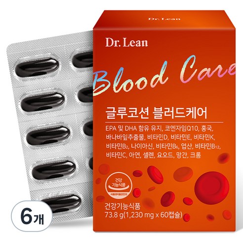 닥터린 글루코션 블러드케어 73.8g, 60정, 6개