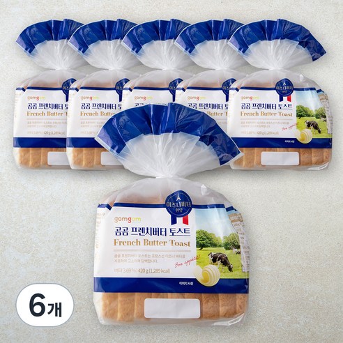 곰곰 프렌치버터 토스트, 420g, 6개