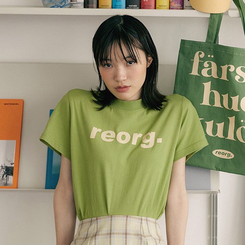 리올그 여성용 PRINTING 반팔 티셔츠
