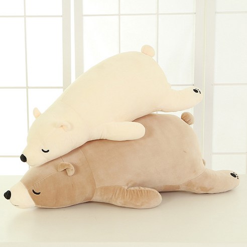 포근한 꿈결을 선물하는 순잠 북극곰 곰돌이 애착 인형쿠션