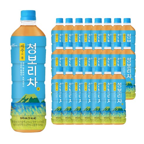 쟈뎅 제주의 봄 청보리차, 500ml, 48개
