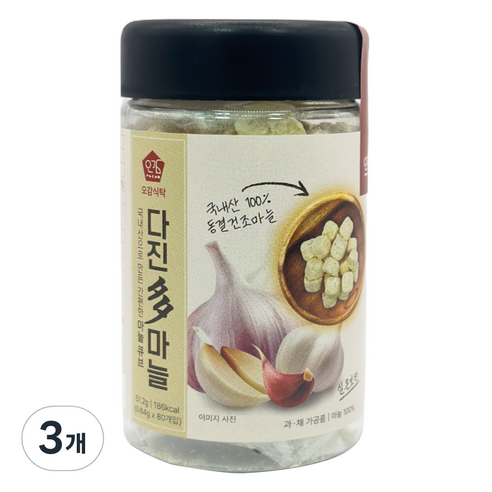 오감식탁 다진다 마늘 80p, 51.2g, 3개