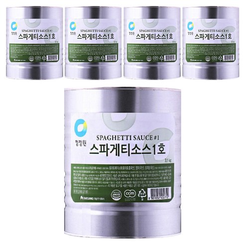 청정원 스파게티소스 1호, 3.1kg, 5개