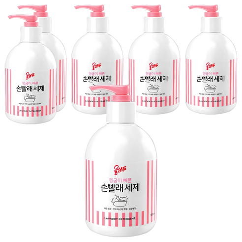 울샴푸 손빨래 세제 용기, 380ml, 6개