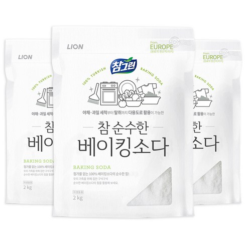 참그린 참 순수한 베이킹소다, 2kg, 3개