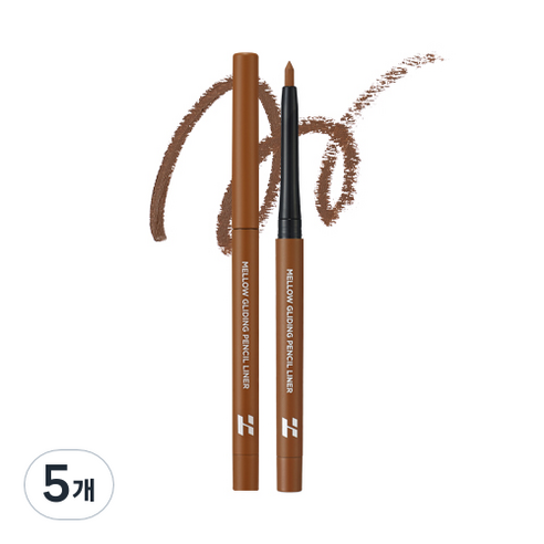 홀리카홀리카 멜로우 글라이딩 펜슬 라이너 0.3g, 03 카라멜 크로플, 5개