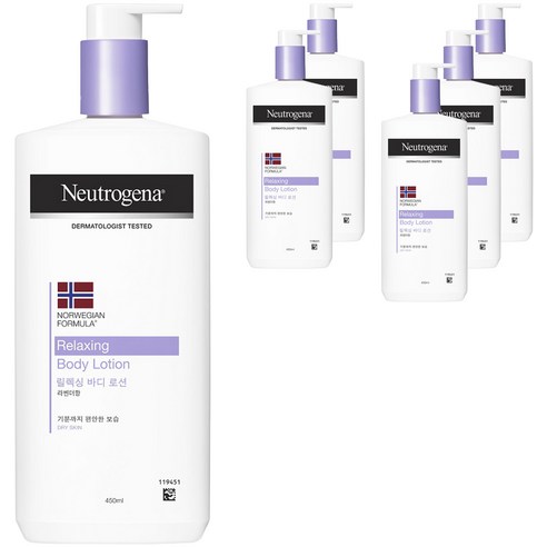 뉴트로지나 릴랙싱 바디 로션 라벤더향, 450ml, 6개