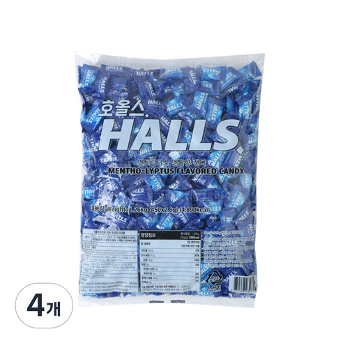 호올스 벌크 멘토립터스 캔디 450p, 1.26kg, 4개