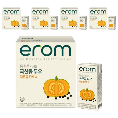 황성주박사의 국산콩 두유 검은콩 단호박, 190ml, 80개