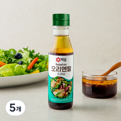 백설 오리엔탈 드레싱, 260g, 5개