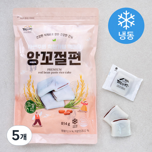 떡미당 앙꼬 절편 (냉동), 814g, 5개