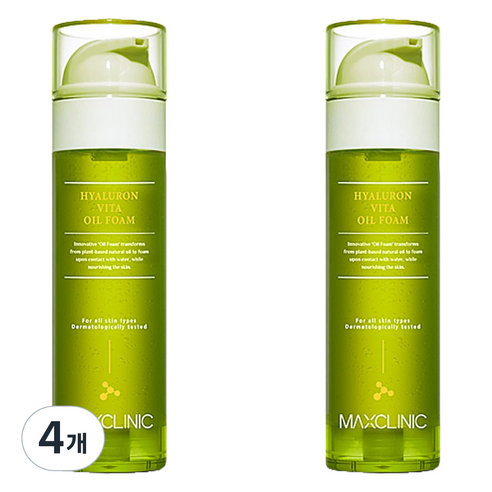 맥스클리닉 히알루론 비타 클렌징 오일 폼, 110g, 4개