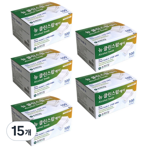 메디탑 뉴 클린스왑 에이 알콜솜, 100개입, 15개