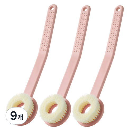 모나코올리브 커브핸들 밀착 바디브러시, 인디핑크, 1개입, 9개