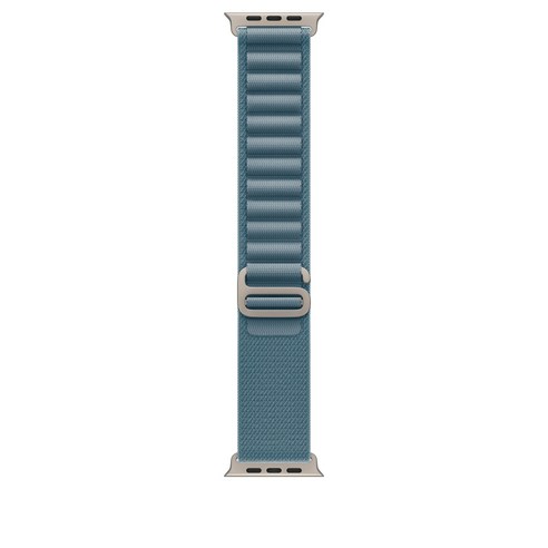 Apple 정품 2025 애플워치 알파인 루프, 라이트 블루/내추럴 티타늄, 1개, 49mm, Small