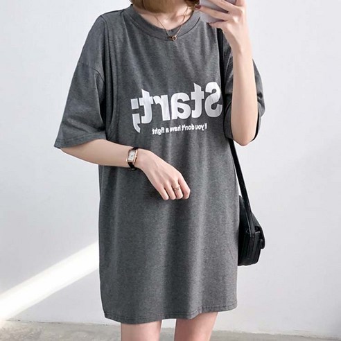 스타 체형커버 라운드넥 수유 임부 반팔 티셔츠