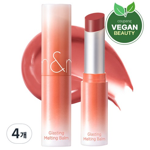 롬앤 글래스팅 멜팅 밤, 14 디어 애플, 3.5g, 4개