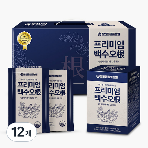 참앤들황토농원 프리미엄 백수오근, 12개, 700ml