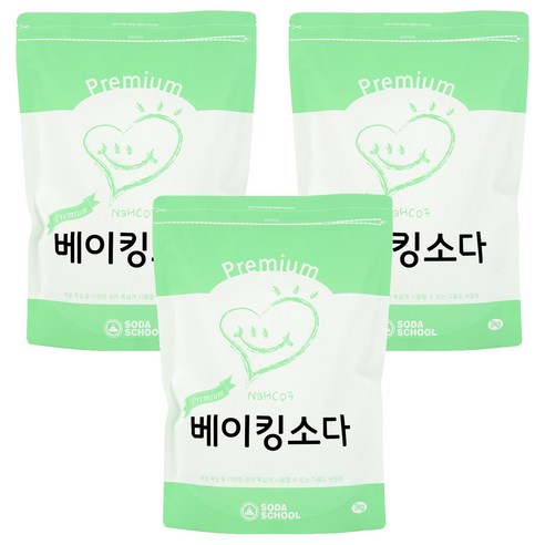 소다스쿨 프리미엄 베이킹소다, 3kg, 3개