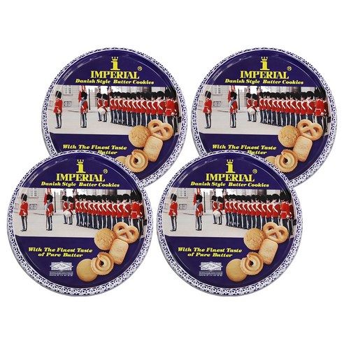 임페리얼쿠키 데니쉬 스타일 버터향, 500g, 4개