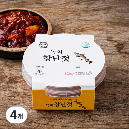 자연다감 녹차 창난젓, 120g, 4개
