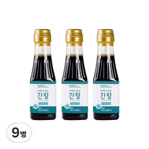 베베푸드 아빠가 만든 간장 비빔무침용, 180ml, 9개