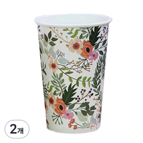 투고팩 플라워 종이컵 390ml, 100개입, 2개