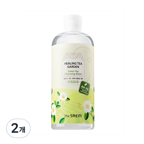 더샘 힐링 티 가든 그린티 클렌징 워터, 500ml, 2개