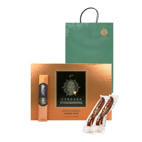 김정환홍삼 홍삼정과 + 쇼핑백, 400g, 1세트
