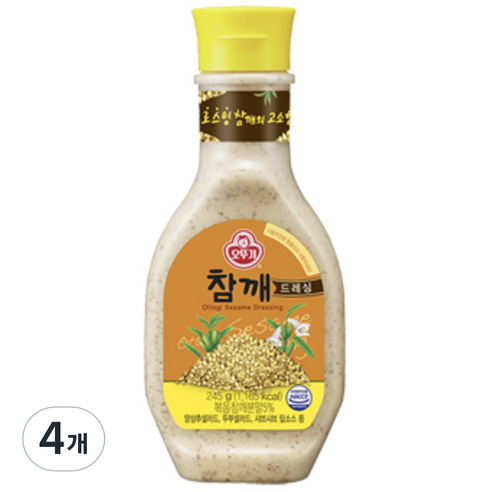 오뚜기 참깨드레싱, 245g, 4개