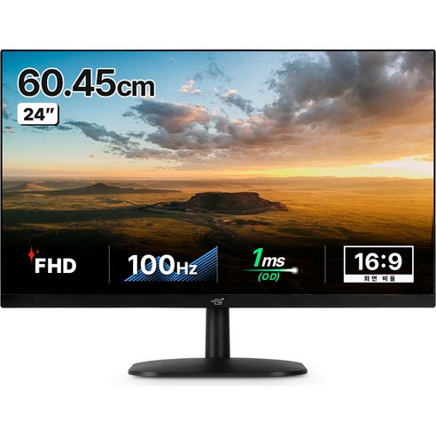 어드밴스원 FHD Type-C 보더리스 100hz 모니터, 60.5cm, M2408TYPEC(일반)