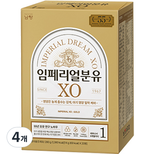 임페리얼XO 스틱분유 1단계 0~6개월 280g, 4개