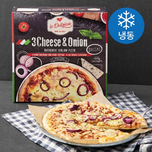[쿠팡 직수입] 델리치오세 치즈 앤 어니언 피자 (냉동), 350g, 3개