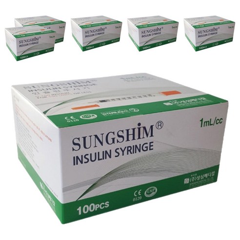 성심 인슐린 주사기 8mm 31g 1ml 100p, 6개