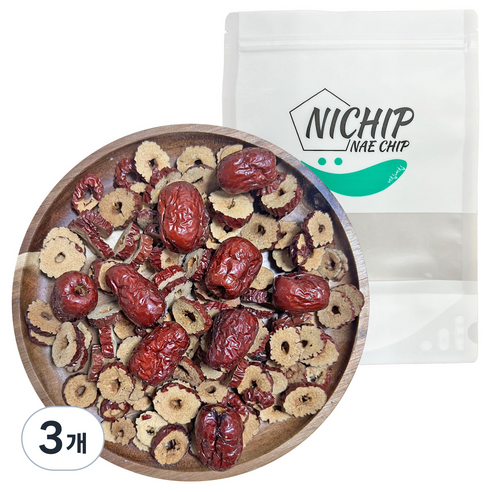 바삭한 건조 대추칩, 200g, 3개
