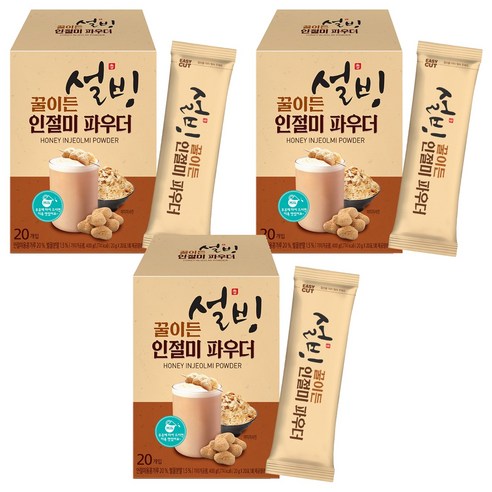 설빙 꿀이든 인절미 파우더 라떼분말, 20g, 20개입, 3개