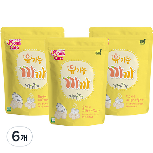 프로엠 맘스케어 유기농 까까 별과자 70g, 6개